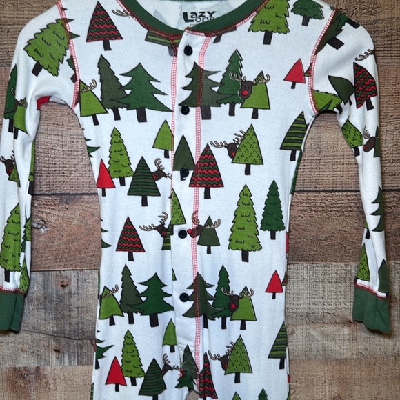 🌻LazyOne Little Boy’s No Peeking! Flapjack size 6 Onsie Pajama Cotton Holiday - Picture 5 of 9